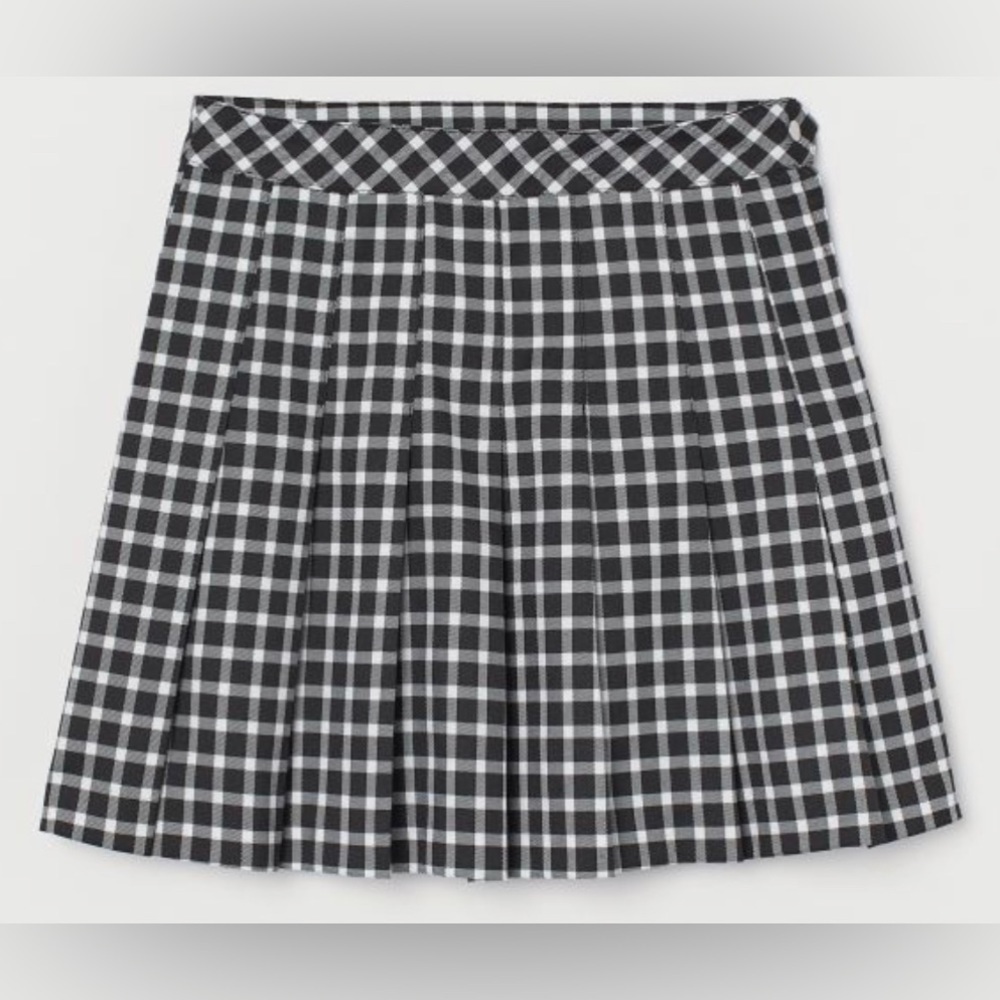 🌟HP🌟 ACADEMIA ANIME Plaid H & M Miniskirt Pleated School Girl Sz18 Cosplay
